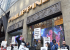 Protestors in NY picket the Philippines embassy